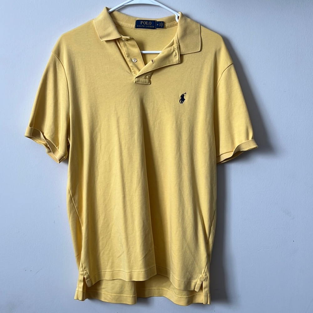 Mens Medium Yellow Polo by Ralph Lauren Polo Shirt